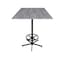 Holland Bar Stool Co 42 Tall OD216 Black Table Base w36x36 Square Greystone Top, IndoorOutdoor OD21642BWODS36SQGryStn - alternate 1